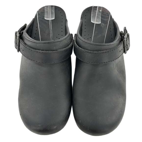 Dansko size 37 6.5-7 238020202 black Napa leather orthopedic nursing clogs - Picture 2 of 15